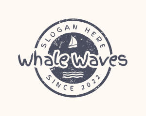 Nautical Boat Waves logo design