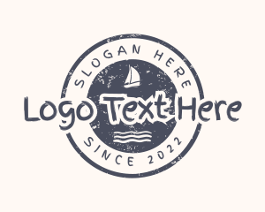 Ship - Nautical Boat Waves logo design
