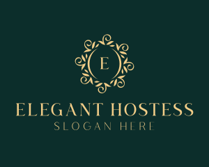 Elegant Floral Hotel logo design