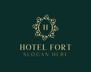 Elegant Floral Hotel logo design