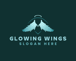 Angel Halo Wings logo design