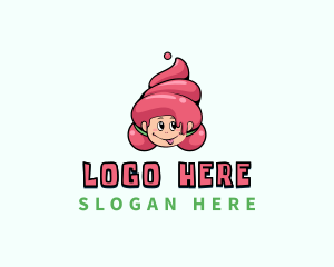  Sweet Ice Cream Girl Logo