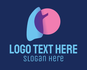 Body Organ - Respiratory Lung Organ logo design