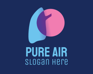 Oxygen - Respiratory Lung Organ logo design