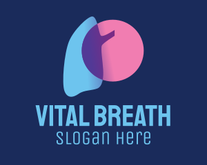 Breathing - Respiratory Lung Organ logo design