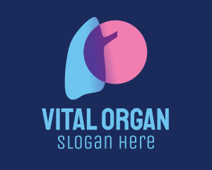 Respiratory Lung Organ logo design