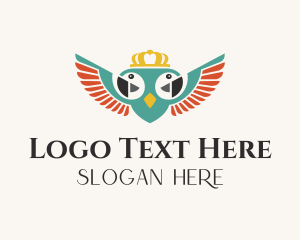 Zoology - Royal Twin Parrot logo design