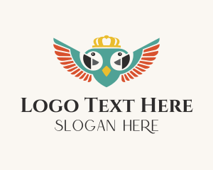 Color - Royal Twin Parrot logo design