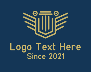 Insignia - Wing Pillar Emblem logo design