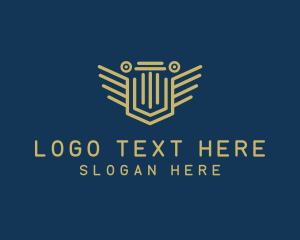 Broker - Pillar Column Shield logo design