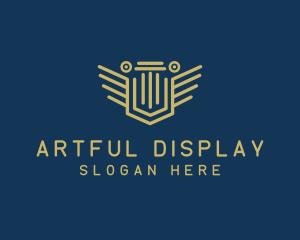 Pillar Column Shield logo design