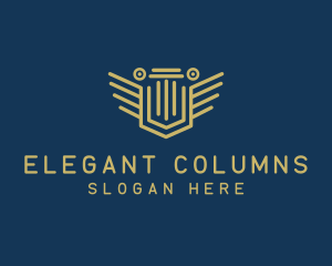 Pillar Column Shield logo design