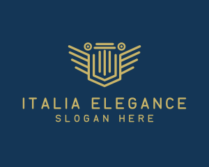 Pillar Column Shield logo design