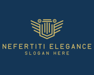 Pillar Column Shield logo design