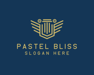 Pillar Column Shield logo design