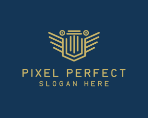 Pillar Column Shield logo design