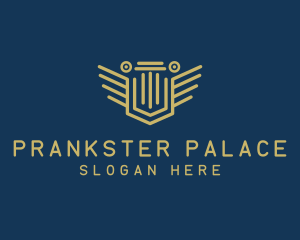 Pillar Column Shield logo design