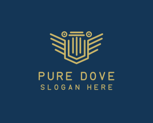 Pillar Column Shield logo design