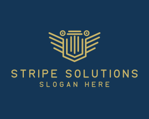 Pillar Column Shield logo design