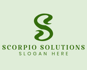 Plant Letter S  logo design