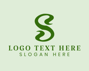 Green - Plant Letter S logo design