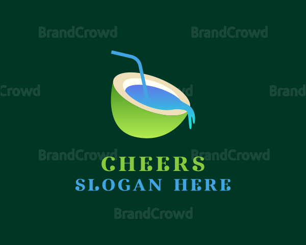 Coconut Water Juice Logo