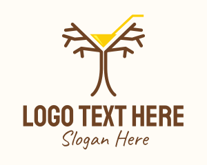 Tree Martini Glass  Logo