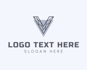 Technology - Abstract Modern Letter V logo design