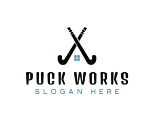 Puck - Hockey Stick Homes logo design