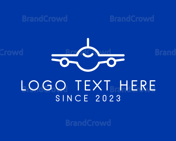 Minimalist Airplane Travel Logo