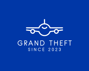 White - Minimalist Airplane Travel logo design