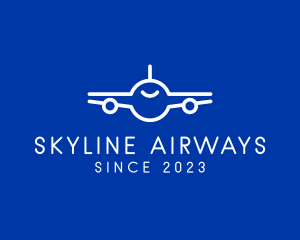 Minimalist Airplane Travel logo design