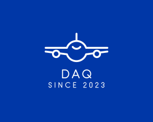 White - Minimalist Airplane Travel logo design
