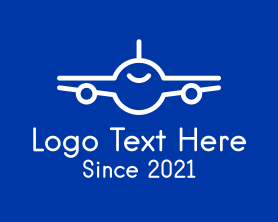 Airway - Minimalist White Airplane logo design