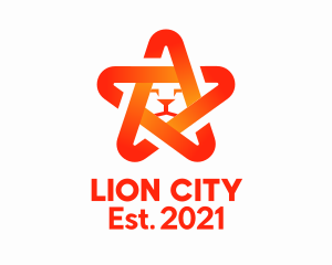 Orange Star Lion  logo design