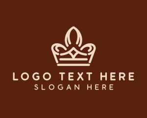 Beige - Royal Regal Crown logo design