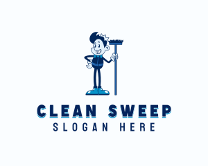 Janitor - Sanitation Janitor Cleaning logo design