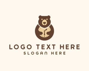 Clock - Bear Clock Animal logo design