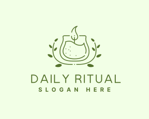 Relaxation Plant Candle logo design