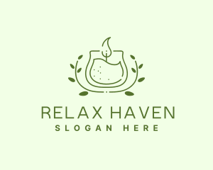 Relaxation Plant Candle logo design