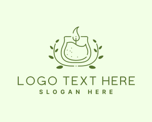 Scent - Relaxation Plant Candle logo design