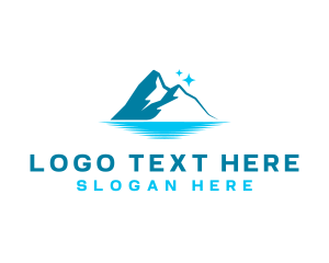 Winter - Mountain Iceberg Peak logo design