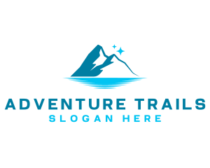 Mountain Iceberg Peak logo design