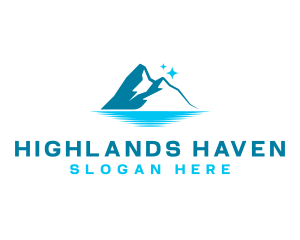 Highlands - Mountain Iceberg Peak logo design