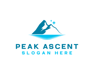 Climb - Mountain Iceberg Peak logo design