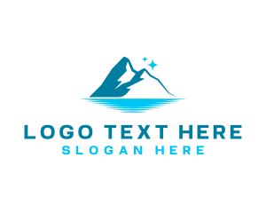 Ski - Mountain Iceberg Peak logo design