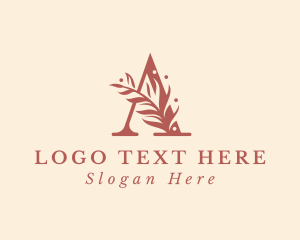 Vineyard - Aesthetic Leaf Letter A logo design