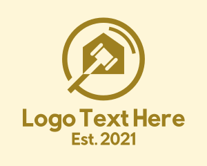 Legal Services - Gold Gavel Courthouse logo design