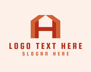 Residential - Orange Letter A Architecture logo design