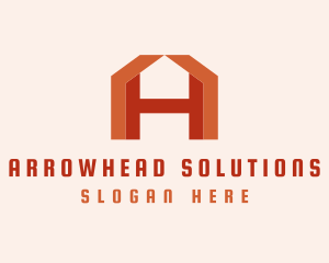 Orange Letter A Architecture logo design